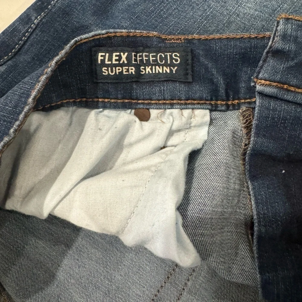 Aeropostale Jeans Men Flex Effects Skinny Blue Distressed Denim Size 34x32 34/32